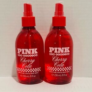 VS PINK NEW (2) Cherry Cola Hair & Body Mists